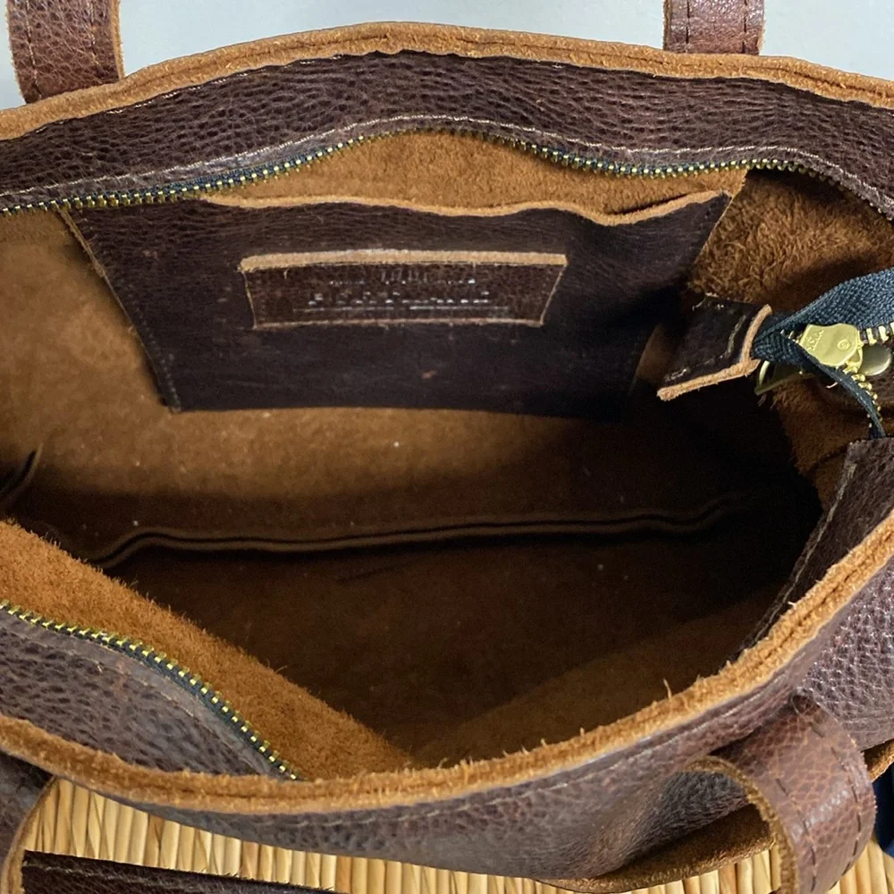 Portland Leather Brown Leather Tote Bag - Picture 3 of 3